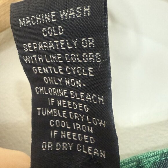 Grace Elements Green Tropical Floral Linen Blend Dress Size M Long Midi Maxi - Picture 8 of 8